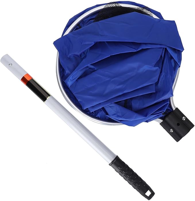 Aquarium Fish Net, Long Koi Tansfer Mesh Basket, Soft Mesh Net, Semipermeable Fishing Net with 20-inch Long Handle, Widely Use, 40CM, for Medium Large