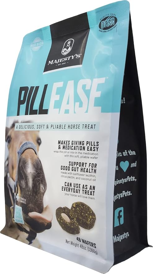 Majesty's PillEase Horse Treats | Pack of Two 48 Ounces Each |Makes Giving Medication Easy | Made in The USA | A Delicious Soft and Pliable No Bake Cookie Horse Treat
