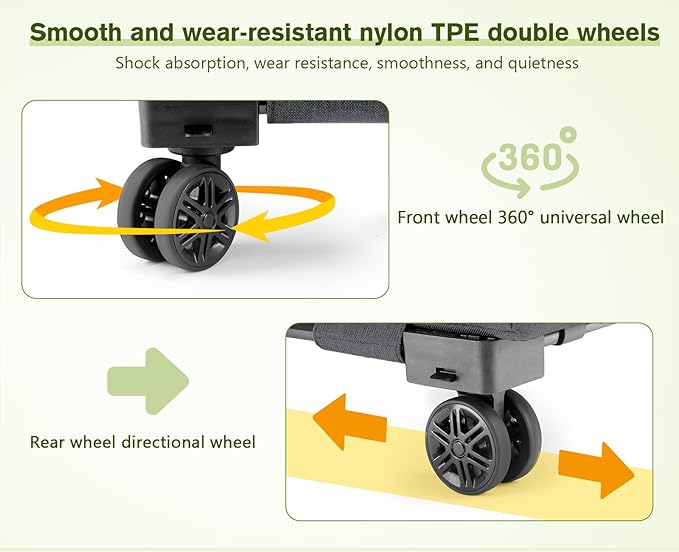 Pecute Cat Carrier with Wheels,Steel Wire Frame Cat Carrier, Stable Pet Trolley Bag for Cats, Pet Handbag and Stroller, Portable Cat Carrier Bag for Car Travel Bus Subway, Dark Grey