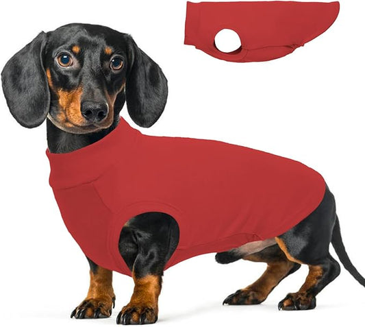 Dog Fleece Vest -Red, XXL - Pullover Lightweight Sweater | Warm and Stretchable Medium Dogs Sweatshirt,Winter Soft Jacket for Holiday Clothing