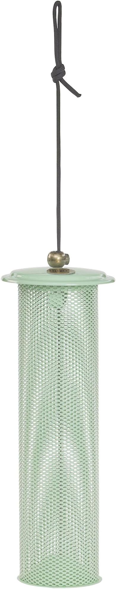Birds Choice Modern Farmhouse Metal Hanging Bird Feeder for Finches, Sage Green - Includes Paracord Hanger, 1.5 lbs. Seed Capacity