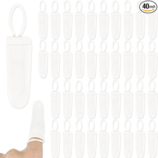 40 Pcs Fingerbrush for Dogs with Straps Dog Finger Toothbrush Fabric Soft Pet Dental Finger Brush for Dog Cat Teeth Cleaning Washable & Reusable Care Brushing Kit Reducing Plaque