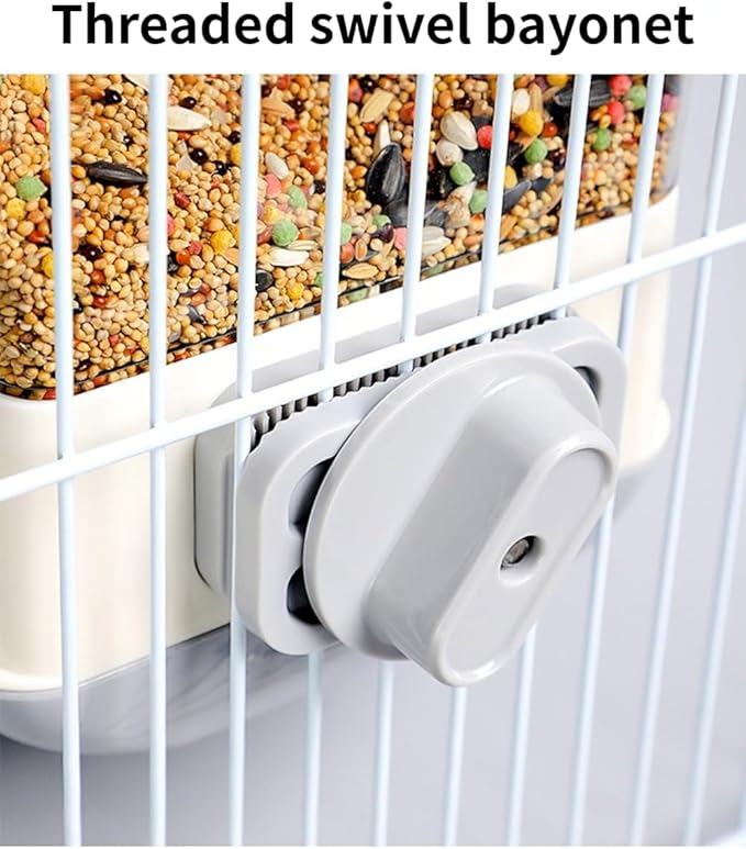 Automatic No Mess Bird Feeder - Bird Cage Accessories for Parakeet, Canary, Cockatiel, Finch