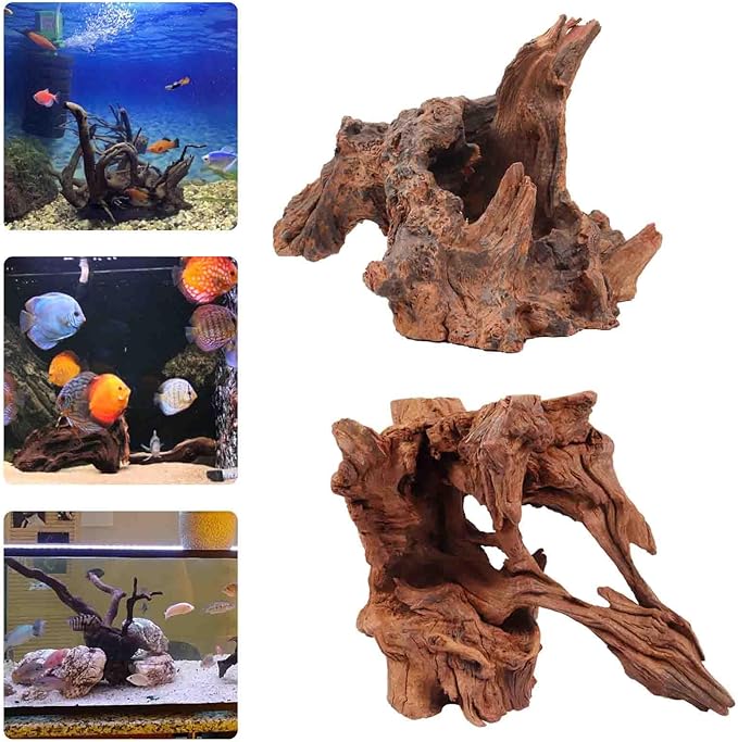 Natural Driftwood for Aquarium, 9-14" Large Assorted Branch Pieces Decorations for Reptile Hide, Fish Tank