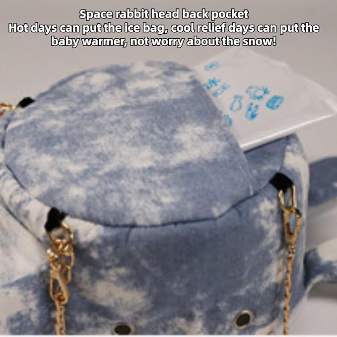 Sugar Glider Travel Pouch Gerbil Hedgehog Portable Travel Carrier Outdoor Hangbag Grey Squirrel Rat Carrier for Small Animal (Grey,Blue,Small)