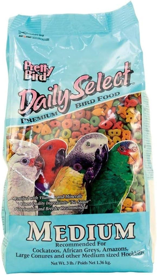 Pretty Bird International Bpb78117 Daily Select Premium Bird Food, Medium, 8-Pound