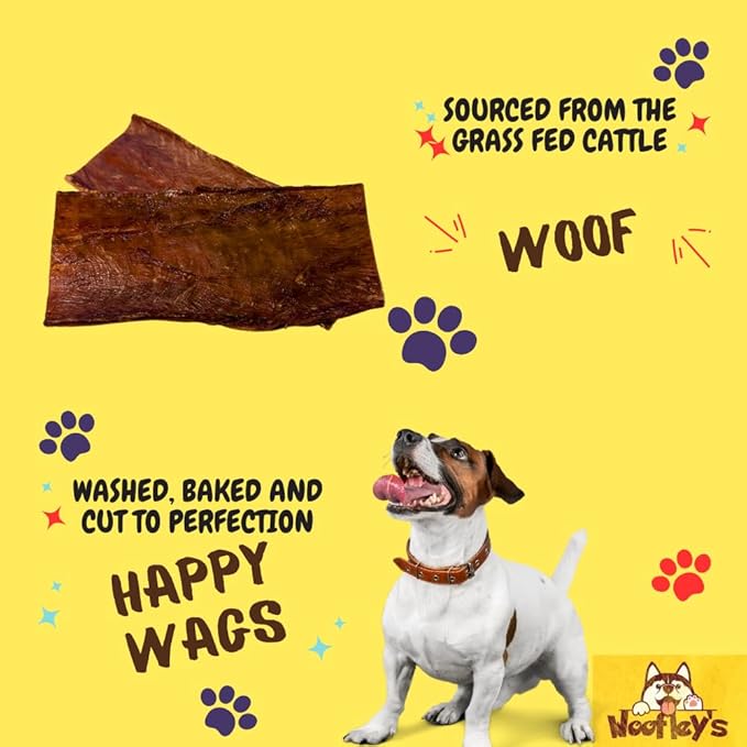 Woofley's - Esophagus Jerky (30 Count) - Gullet Sticks for Dogs - Safe, All-Natural Dog Chews - Promotes Dental Health