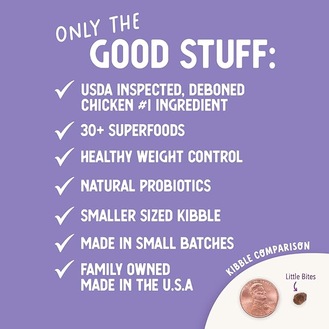 Health Extension Little Bites LITE Dry Dog Food, Chicken & Brown Rice for Small Breeds, Supports Healthy Weight, Digestion, Coat & Joint Health with Probiotics & Superfoods, 4 lb Bag (Pack of 6)