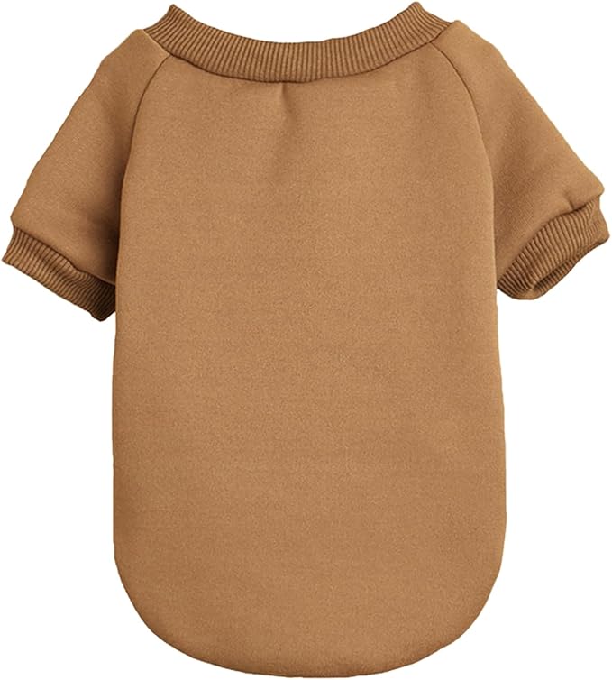 Puppy Sweater for Small Dogs Clothes Warm Winter Cat Clothe Pet Sweatshirt Knitwear Doggie Kitten Clothing, Coffee, Medium