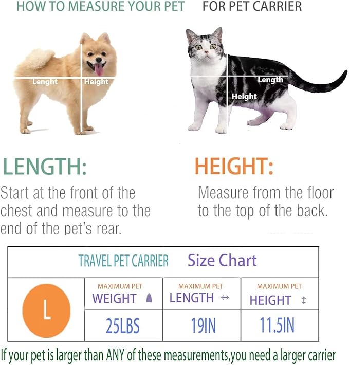 Cat Carrier Dog Carrier Pet Carrier Cat Bags for Small Medium Cats Dogs Puppies of 15 Lbs,of Airline Approved Small Dog Bag Soft Sided,Collapsible Travel Puppy Carrier (Large, Pink)