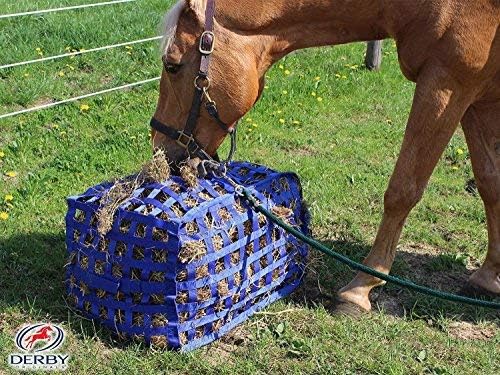 Derby Originals Natural Grazer Patented Four Sided Slow Feed Horse Hay Bag with One Year Warranty