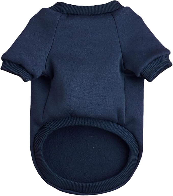 Puppy Sweater for Small Dogs Clothes Warm Winter Cat Clothe Pet Sweatshirt Knitwear Doggie Kitten Clothing (XX-Small, Navy)