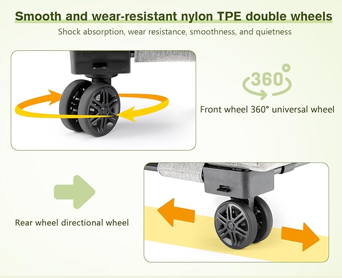 Pecute Cat Carrier with Wheels,Steel Wire Frame Cat Carrier, Stable Pet Trolley Bag for Cats, Pet Handbag and Stroller, Portable Cat Carrier Bag for Car Travel Bus Subway, Grey