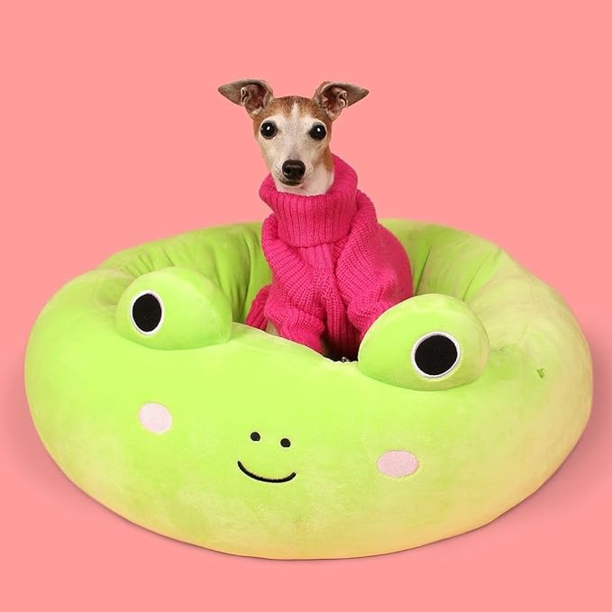 Fitwarm Valentines Dog Turtleneck Sweater, Dog Winter Clothes for Small Dogs Girl, Knitted Pet Coat, Cat Outfit, Hot Pink, Medium