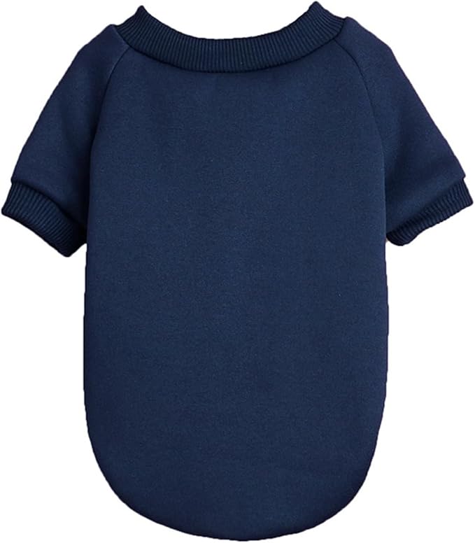 Puppy Sweater for Small Dogs Clothes Warm Winter Cat Clothe Pet Sweatshirt Knitwear Doggie Kitten Clothing (X-Small, Navy)