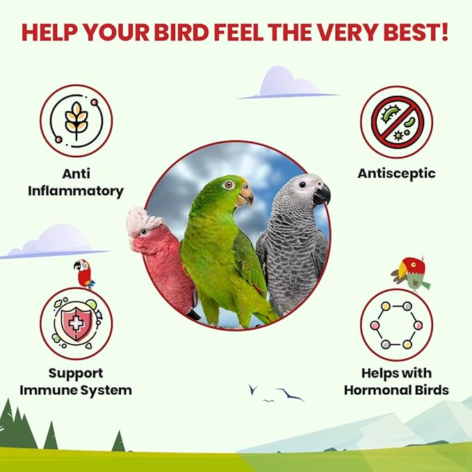 Parrot Tea 3oz - Parakeet & Cockatiel Food Vitamin Substitute - Bird Health Supplies - Bird Food Topper