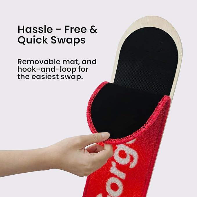 Wall Mounted Cat Scratching Board Skateboard Style (24"x6") - Reusable Wooden Board + Replaceable Cat Scratcher Map with Mounted Setup