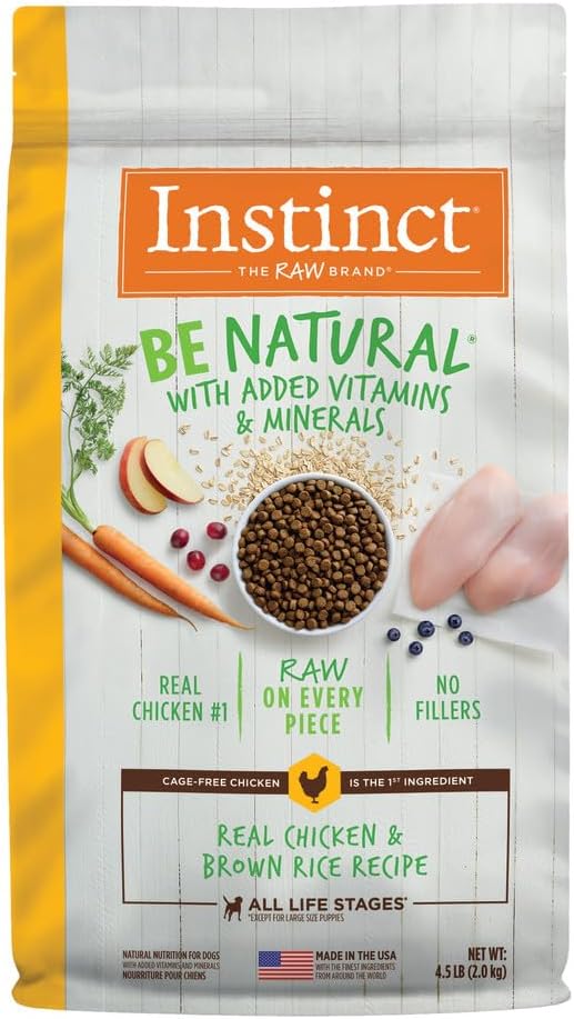 Be Natural Chicken & Brown Rice Dry Dog Food, 4.5 lb. Bag