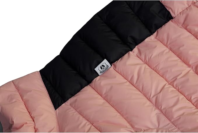 Warm Dog Coat, 4 Legs Covered Waterproof Windproof Reflective Vest, Zippered Adjustable Outdoor Snow Jacket for Small Medium Large Dogs, Lotus Pink XXXL