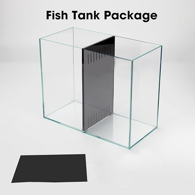 5 Gallon Betta Fish Tank with Divider, Small Aquarium, Fits 2 Bettas, 2.5 Gallon *2 Rooms.(Divider not Removable)