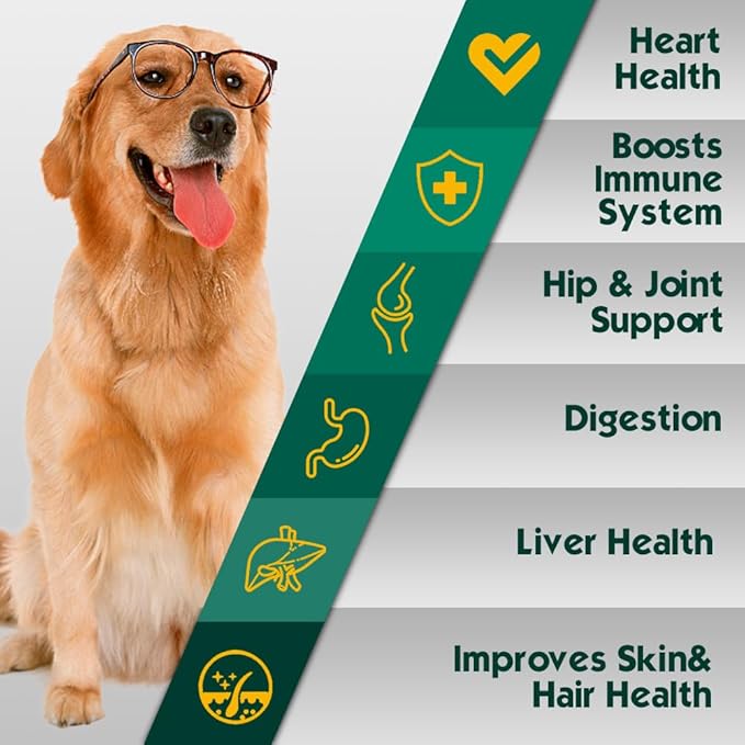 23-in-1 Dog Vitamins Supplements, Multivitamin Treats for Dogs with Glucosamine & Omega-3, Comprehensive Support for Hip & Joint, Digestion, Immune Health, Skin, Heart - 90ct, Chicken