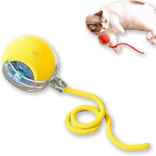 Nestoly Cat Toy, Indoor Automatic Moving Interactive Cat Toy Ball, Smart Cat Wheels for Indoor Cats, Chirping Motion Activate Cat Toys Best for Bored Solve Your Cat's Boredom in Seconds