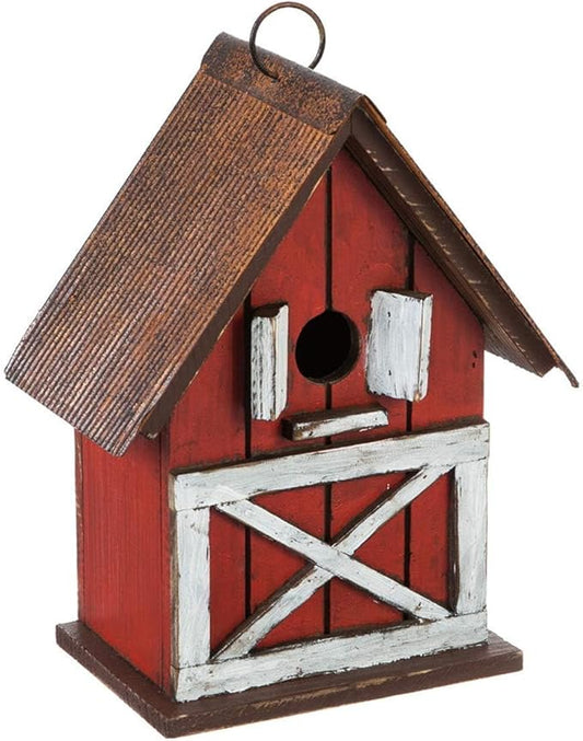 Topadorn Hanging Bird House Outdoor Garden Decorative Wooden Birdhouse