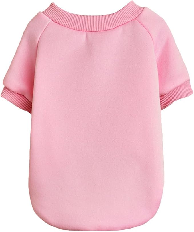 Puppy Sweater for Small Dogs Clothes Warm Winter Cat Clothe Pet Sweatshirt Knitwear Doggie Kitten Clothing, Pink, X-Small