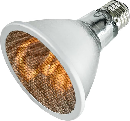 REPTI ZOO Reptile Basking Heat Lamp Bulb, 100W Splashproof Energy Saving Deep Heater Non-Luminous Carbon Infrared Heat Bulb for Reptile Amphibians