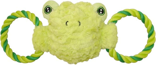 Jolly Pets Jolly Tug-a-Mal Frog Tug/Squeak Toy, Small (JTA22)