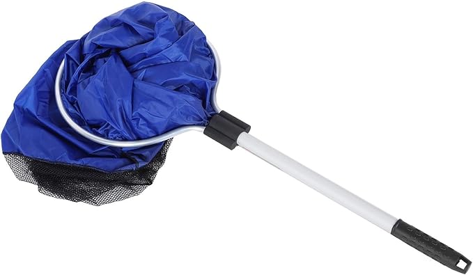 Aquarium Fish Net, Long Koi Tansfer Mesh Basket, Soft Mesh Net, Semipermeable Fishing Net with 20-inch Long Handle, Widely Use, 40CM, for Medium Large