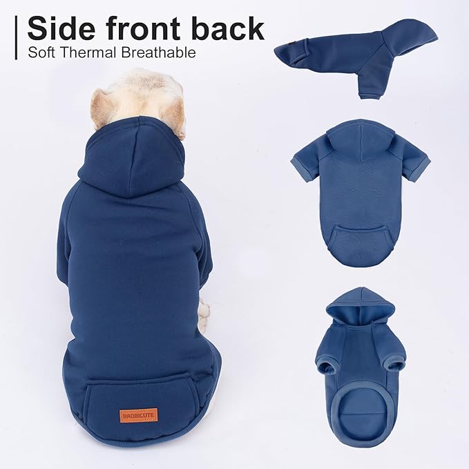 2 Pack Dog Hoodie Warm Hood Dog Sweater Cold Weather Small Dogs Sweatshirt Comfort Pet Clothes for Small Medium Dogs with Pockets Cats Chihuahua Clothes for Male Female Girl Boy Sporty Daily Wear