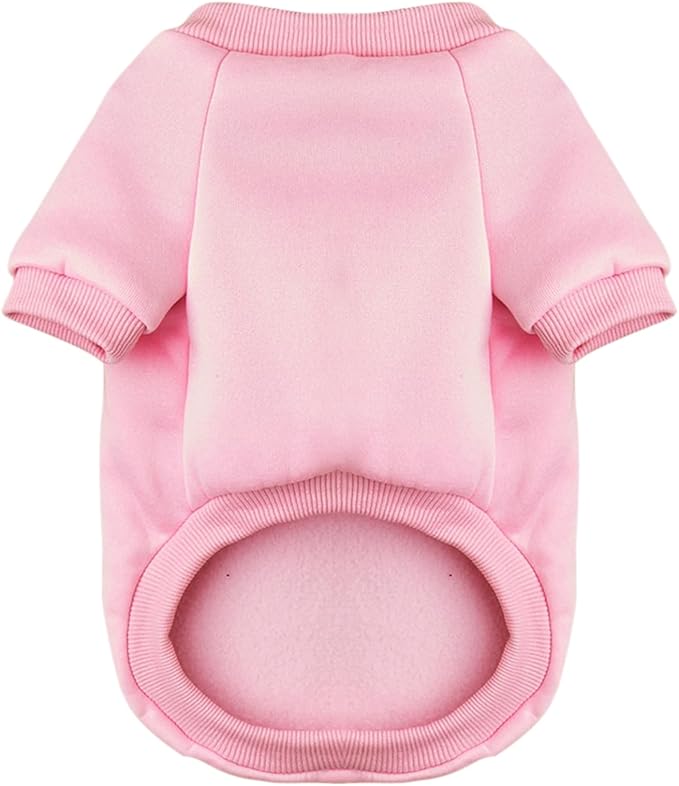 Puppy Sweater for Small Dogs Clothes Warm Winter Cat Clothe Pet Sweatshirt Knitwear Doggie Kitten Clothing, Pink, XX-Small