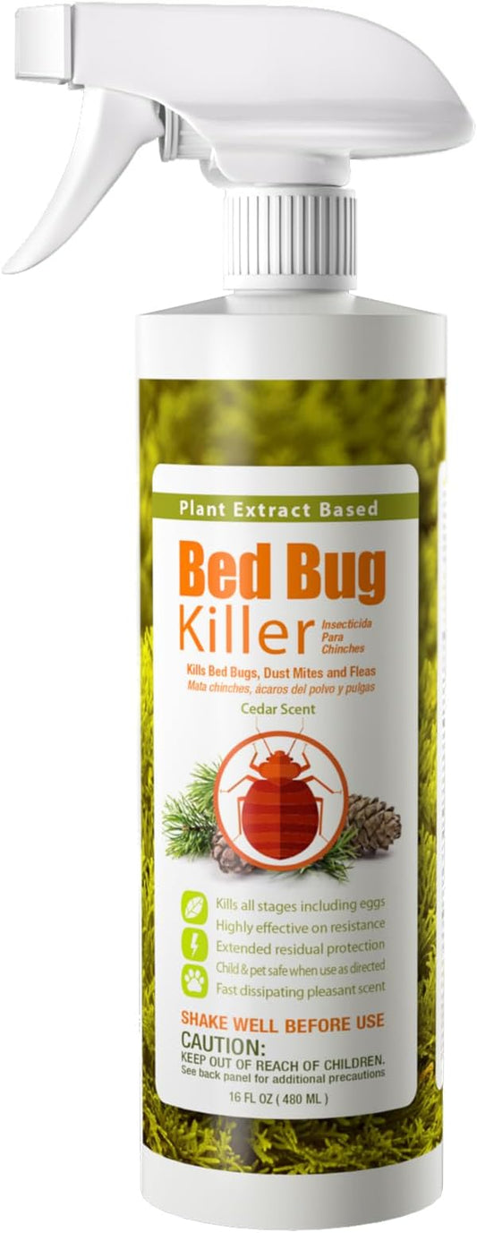 Bed Bug Killer 16 oz EcoVenger by EcoRaider, 100% Kill Efficacy, Bedbugs & Mites, Kills Eggs & The Resistant, Lasting Protection, USDA BIO-Certified, Plant Extract Based & Non-Toxic, Child & Pet Safe