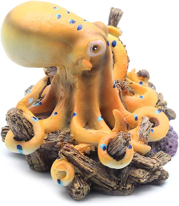 Sscon Aquarium Fish Tank Decoration Emulational Octopus Aquarium Decor Ornaments