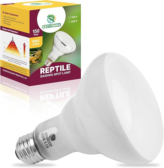 150W Reptile Heat Lamp Bulb,Basking Spot Lamp Bulb for Reptiles & Amphibians，Reptile Daylight Heat Bulb for Bearded Dragon, Lizard, Turtle