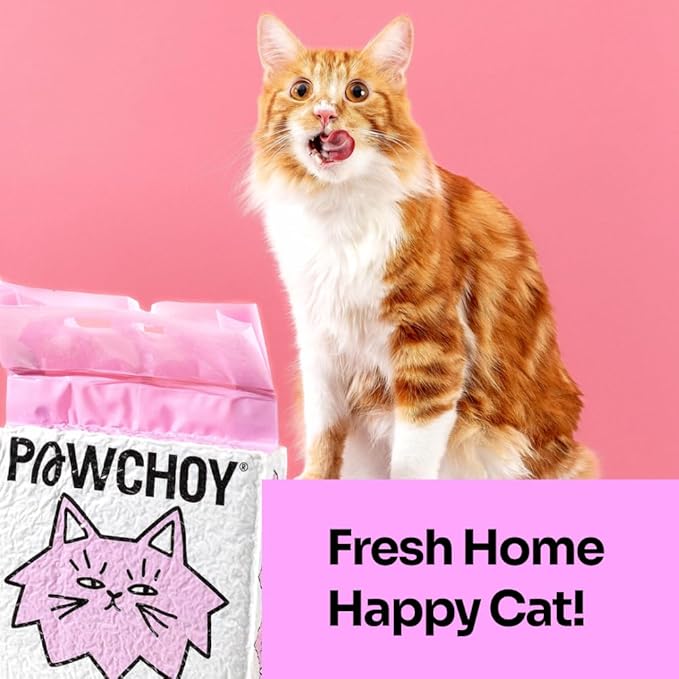 5 in 1 Mixed Cat Litter – Clumping, Flushable, Ultra Absorbent & Fast Drying | 100% Natural, Dust-Free, Low Tracking | with Activated Carbon for Superior Odor Control (4 Bags)