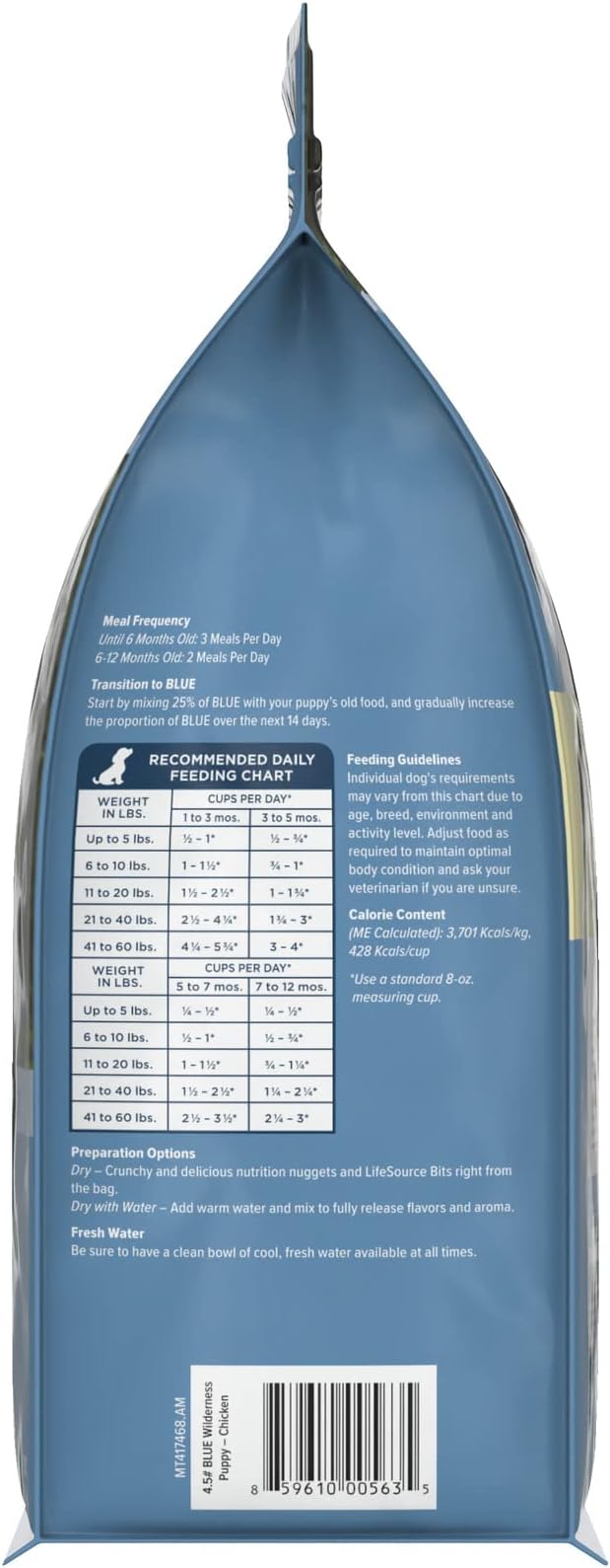 Blue Buffalo Wilderness Puppy High-Protein Dry Dog Food with Real Chicken, Grain-Free, Made in the USA with Natural Ingredients, Chicken, 4.5-lb Bag