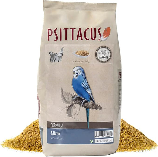 Psittacus Micro 2.2 lb | Complete Diet for Parakeets, Cockatiels and Australian Parrots | Premium Food for Birds, 100% no-GMO