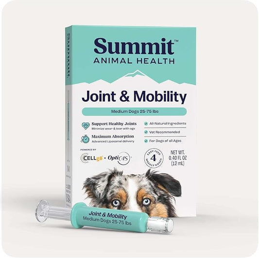 Summit Canine Joint and Mobility Supplement for Medium Dogs (Previously Lift), All Natural Liquid Chondroitin, Liposomal Delivery for Arthritis, Hip & Joint Support Vitamin, (Dogs, 25-75lbs)