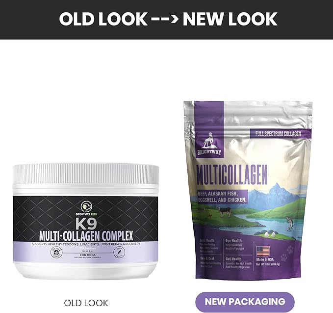 Multi-Collagen Peptide Daily Liquid Collagen for Dogs, Dog Collagen, Eggshell Powder Membrane for Dogs - Arthritis, Skin & Coat Health, Allergies,Dog Mobility Hip & Joint Pain Joint Supplement Relief