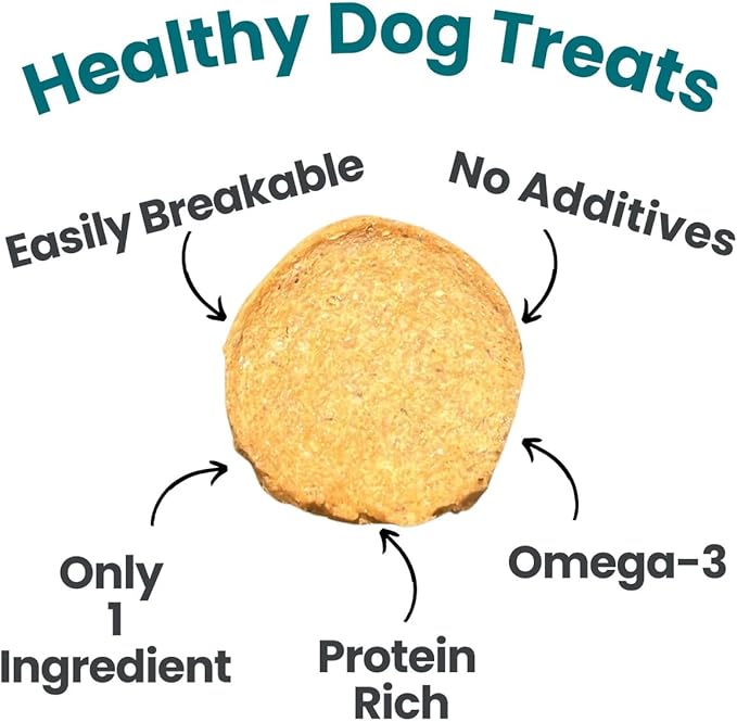 Farm To Pet - Dog Training Treats - 12 oz Fish Chips, Single Ingredient, Lean, All Natural, Healthy Treats for Small, Medium, Large Dog Breeds, & Puppies, Made in USA (12oz)