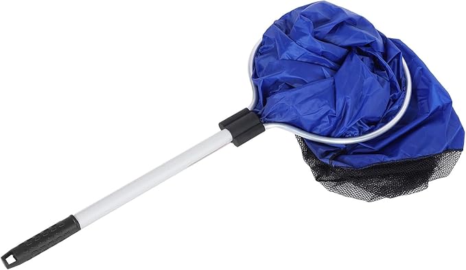 Aquarium Fish Net, Long Koi Tansfer Mesh Basket, Soft Mesh Net, Semipermeable Fishing Net with 20-inch Long Handle, Widely Use, 40CM, for Medium Large