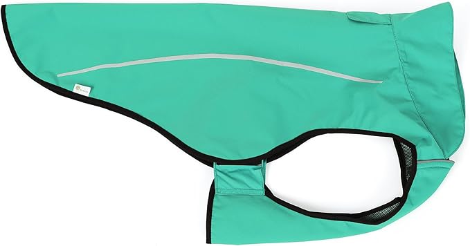 Mile High Life Dog Raincoat, Adjustable Waterproof Reflective Rain Jacket for Small Medium Large Dogs, Lightweight Breathable Pet Rain Coat with Leash Hole(Green,XXS Chest 16-19")