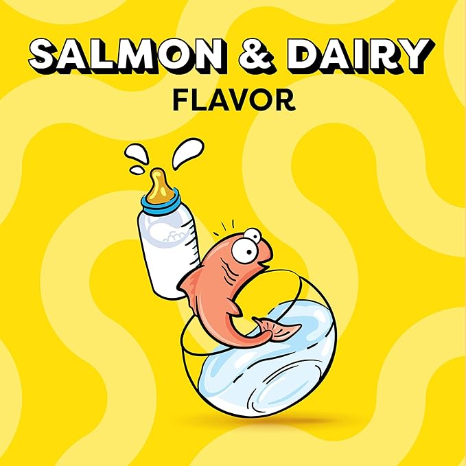 Temptations Kitten Crunchy and Soft Cat Treats Salmon and Dairy Flavor, 6.3 oz. Pouch, (Pack of 10)