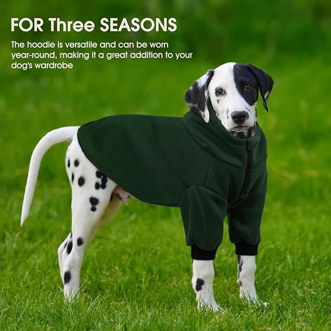 Basic Dog Hoodie, Soft and Warm Dog Sweater Shirt Hoodies with Leash Hole, Cold Weather Clothes Fleece Pullover for Small to Large Dogs Boys and Girls