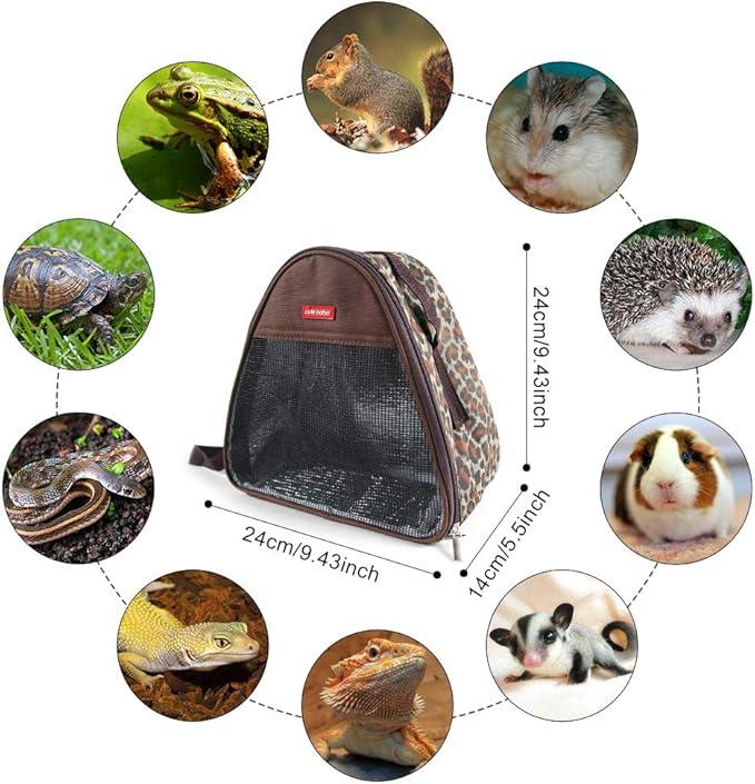 Hamster Guinea Pig Bag Carrier Accessories Small Animals Hedgehog Squirrel Chinchilla Sugar Glider Outdoor Travel Bag Zipper Portable Breathable Outgoing Bags