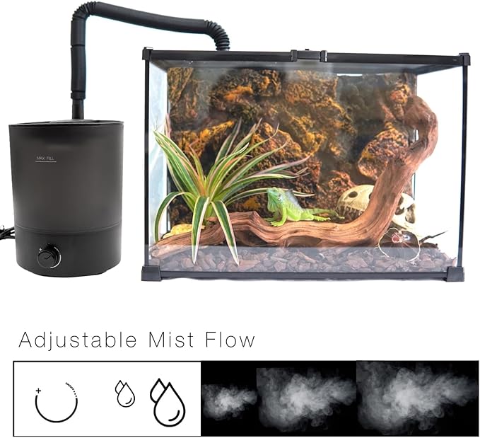 MRREPTILE Reptile Fogger Humidifiers Mister, Misting System for Reptiles, Terrarium Fogger Humidifier, 2.8L Large Capacity Reptifogger [UPGRADE]