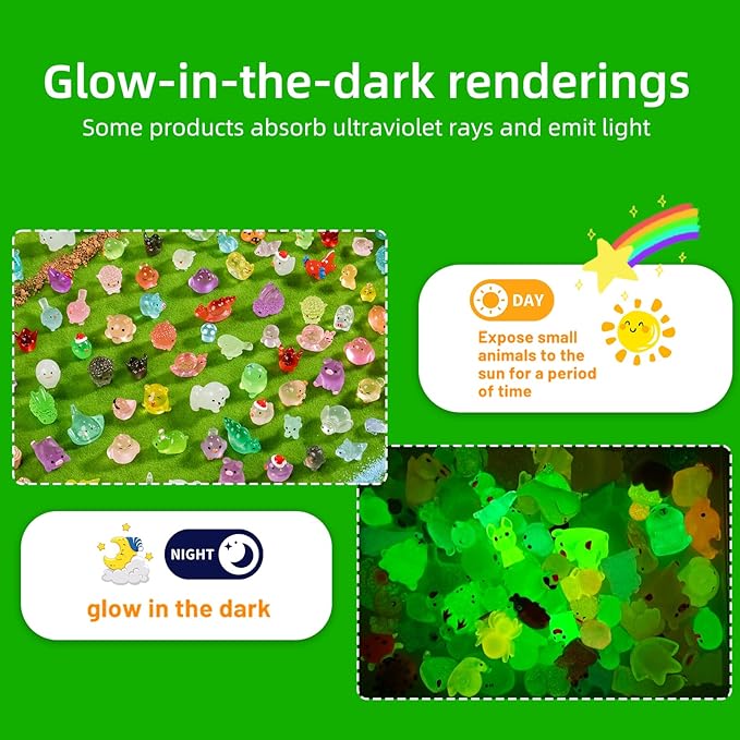 210Pcs Mini Resin Animals Variety Tiny Animals Figures Miniature Little Small Figurines Bulk for Micro Fairy Garden Landscape Accessories Hide Decor Aquarium