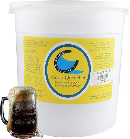 Horse Quencher Flavored Horse Hydration Supplement, Thirst Quencher for Horses, 13 lbs Pail, All-Natural Grains for Equestrians and Horse Owners, Aids in Preventing Health Issues
